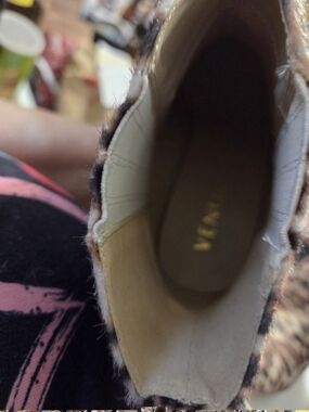 Vaneli Leopard-Print Faux Fur Mule in Brown